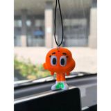 Mikasso Gumball Watterson Darwin Araba Süsü 3D Hareketli - Dikiz Ayna Torpido Süsü - Çok Renkli