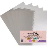 Mikasso Gümüş Gri 35X50 Metalik Aynalı Fon Kartonu 5 Adet 1 Paket Aynalı Metalik Fon Kartonu - Çok Renkli