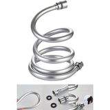Mikasso Gümüş Pvc Banyo Duş Hortumu Dayanıklı Banyo Musluk Duş Hortum 1,5 Metre Gri Plastik