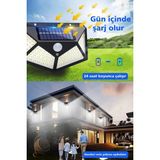 Mikasso Güneş Enerjili Solar Aydınlatma Harekete Duyarlı Sensörlü Apartman Iş Yeri Havuz Otopark Lamba - Çok Renkli