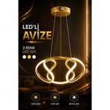 Mikasso Güneş Ledli Avize -Antik •• Salon & Mutfak Için Şık Dekoratif LED Avize Modern Ledli Avize Avize Mod - Çok Renkli