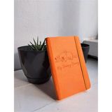 Mikasso Günlük Defteri - My Sleepy Diary 13X21 cm Çizgili Defter Vegan Deri Düz Çizgili Orta Boy Turuncu Not - Çok Renkli