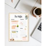 Mikasso Haftalık Planlayıcı | Motivasyonlu Haftalık Planner Yapışkanlı Not Kağıdı - Çok Renkli
