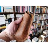 Mikasso Hakiki Deri Tamamen Emeği 17,5 x 7 cm Gözlük Kılıfı - Kalem Kutu DAK176 Deri Kahverengi - Çok Renkli