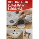 Mikasso Halı Kilim Kaydırmaz 10 Adet Yapışkanlı Nevresim Örtü Kaydırmaz Minder Cırt Bant Seti Ev Aksesuar Si