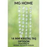 Mikasso Halkasız 50 Adet Avize Taşı 14 mm Kristal Avize Taşı Kristal Işlenmiş Parlak Orjinal Kristal Cam 10 - Çok Renkli