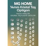 Mikasso Halkasız💖 500 Adet Avize Taşı 💖14 mm Kristal Avize Taşı Kristal Octagon 💖 Orjinal Kristal 10 Gri Sal - Çok Renkli