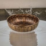 Mikasso Hamam Tası Eskitme Yeşil Hamam Tası Motifli Metal Metal Yeşil - Çok Renkli