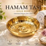 Mikasso Hamam Tası Gold Hamam Tası Motifli Metal Metal Altın - Çok Renkli