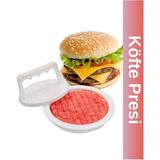 Mikasso Hamburger Köfte Kalıbı Köfte Presi Şekillendirici Burger Press Pratik Köfte Yapma Aparatı Plastik