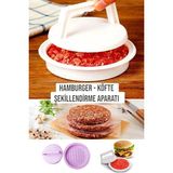 Mikasso Hamburger Köfte Kalıbı | Şekillendirici Pratik Köfte Kalıbı Hamburger Press Aparatı Plastik