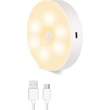 Mikasso ® Hareket Sensörlü USB Şarjlı Spot Lamba Mıknatıslı ve Yapışkanlı Gün Işığı Renk LED - Çok Renkli