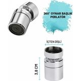 Mikasso Hareketli Musluk & Batarya Ucu Perletörü- Iç Dişli Oynar Başlı