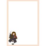 Mikasso Harry Potter, Asa ve Büyü Kitabı Tutan Hermione Granger Not Defteri A5 Boy Yumuşak Düz Çizgisiz Orta - Çok Renkli