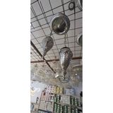 Mikasso Hassas Cam 2li Avize Cam 2 E27 Gri Salon / Oturma Odası - Çok Renkli