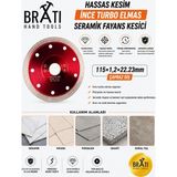 Mikasso Hassas Kesim Ince Turbo Elmas Seramik Fayans Kesici 115×1,2X22.23MM Çapraz Diş - Çok Renkli