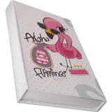 Mikasso Hatıra Defteri Kilitli Kız Modeli Günlük Defteri Flamingo Hediye Kutulu 100 Yaprak Çizgili 1 Adet Se - Çok Renkli