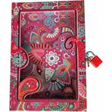 Mikasso Hatıra Defteri Kilitli LP32K-0825 (Karışık Renk 1 Adet) Karton Düz Çizgili Orta Boy Beyaz Not Defter - Çok Renkli