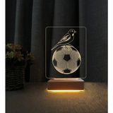 Mikasso Hediyelik Kanarya Futbol Gece Lambası Ahşap Beyaz - Çok Renkli