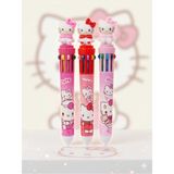 Mikasso Hello Kitty 10 Renk Yazabilen Tükenmez Kalem 1 Adet Hediyelik Kalem Doğum Günü Pinyata Karne Hediye - Çok Renkli