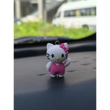 Mikasso Hello Kitty Araba Süsü 3D Mini Boyutta - Dikiz Ayna Torpido Süsü - Çok Renkli