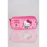 Mikasso Hello Kitty Çift Bölmeli Gözlü Kalem Çantası Kalemlik Tekstil Çok Renkli