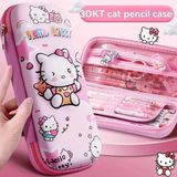 Mikasso Hello Kitty Kabartmalı 3 Boyutlu Kalemlik Kalem Kutusu Plastik Pembe - Çok Renkli