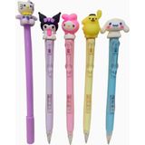 Mikasso Hello Kitty Kuromi 0.7 Uçlu Kurşun Kalem Seti Hello Kitty Jel Tükenmez Kalem Hediyeli 5 Li Set Pembe - Çok Renkli
