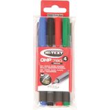 Mikasso Hi-Text Asetat Kalemi Permanent M Seri 4 Renk 780M4PVC Çok Renkli