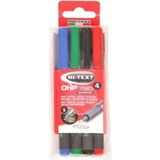 Mikasso Hi-Text Asetat Kalemi Permanent S Seri 4 Renk 780S4PVC Kırmızı - Çok Renkli