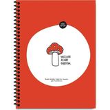 Mikasso Hisli Şeyler Defter 18,5*25 80 Yp. Spiralli Ince Karton Kapak Hafif Kağıt Stickerli Sert Düz Renkli - Çok Renkli