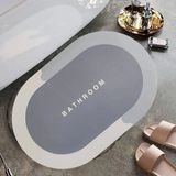 Mikasso Hızlı Kuruyan Banyo Paspası Su Emici Kaymaz Tabanlı Oval Duş Önü Zemin Ayak Havlusu Sihirli 112754 K - Çok Renkli