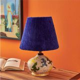 Mikasso Hmy Design Okyanus Mavi Başlıklı Seramik Abajur - Renkli - 40 cm Seramik Çok Renkli