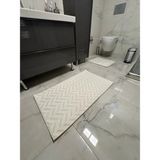 Mikasso Home Kabartmalı Kaydırmaz Taban 2 Parçalı Banyo Paspas Seti Polyester Ekru - Çok Renkli