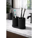 Mikasso Homeland Duo Organizer Çiftli Diş Fırçalık Çok Amaçlı Düzenleyici 14X10 cm Plastik Siyah - Çok Renkli