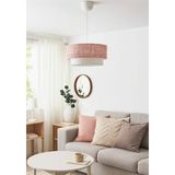 Mikasso Homing Natural Serisi Renkli Kumaş Bohem Sarkıt Kumaş 1 E27 Pembe Salon / Oturma Odası - Çok Renkli