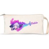 Mikasso Honkai Star Rail Robin Çift Baskılı Lamineli Ham Bez Kalemlik – 21×10 cm Ahşap Çok Renkli