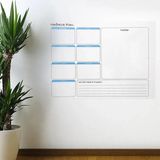 Mikasso Htc Haftalık Planlayıcı Manyetik Duvar Stickerı Takvim 70 cm x 56 cm (5047) Htc Karton 100 Yaprak Be - Çok Renkli