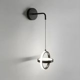 Mikasso Iç Içe Halka Sarkıt LED Beyaz Işık Ultra Power LED Avize Salon Hol Yatak Odası Ledli Aplik Avize Alü - Çok Renkli