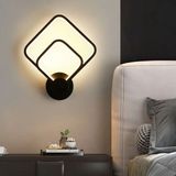 Mikasso Iç Içe Kare Plafonyer LED Beyaz Işık Ultra Power LED Avize Salon Hol Yatak Odası Ledli Aplik Avize A - Çok Renkli