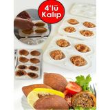 Mikasso Içli Köfte Aparatı 4'lü Pratik Içli Köfte Kalıbı Aparatı Köfte Kalıp Bhl Plastik