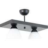 Mikasso Ikili Dikdörtgen Siyah Spor Model Modern Avize Metal 2 E27 Siyah Salon / Oturma Odası - Çok Renkli