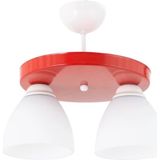 Mikasso Ikili Yuvarlak Kırmızı Spor Model Modern Avize Metal 2 E27 Kırmızı Salon / Oturma Odası - Çok Renkli