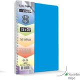 Mikasso I'm Smart 62058 A4 200 Yaprak 6+2 Ayraçlı Defter Sert Spiralli Kareli 200 Yaprak Büyük Boy Turuncu O - Çok Renkli