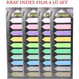 Mikasso Index Fılm (Pp) 12X44MM Ok Şekilli 10 Renk* 20YP 4 Lü Set Küp Not Kağıdı - Çok Renkli