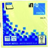 Mikasso Info Notes 75X75MM 100 Sayfa Açık Sarı Postit, Yapışkanlı Not Kağıdı Yapışkanlı Not Kağıdı - Çok Renkli