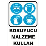 Mikasso Iş Güvenliği Levhası Uyarıcı Levha Ikaz Levhası Koruyucu Malzeme Kullan 20X30 cm