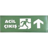 Mikasso Iş Güvenlik Uyarı Levhası Pvc 12X35 Acil Çıkış Alt