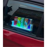 Mikasso Işıklı (Neon Led) Araç Içi Vantuzlu Dekor Içecek Stantı Buz Mavi - Çok Renkli