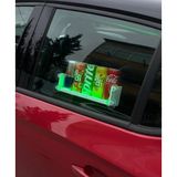 Mikasso Işıklı (Neon Led) Araç Içi Vantuzlu Dekor Içecek Stantı Yeşil - Çok Renkli